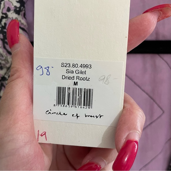 Circle Of Trust Sia Gilet Dried Rootz Vest, size M, NWT - Picture 14 of 15